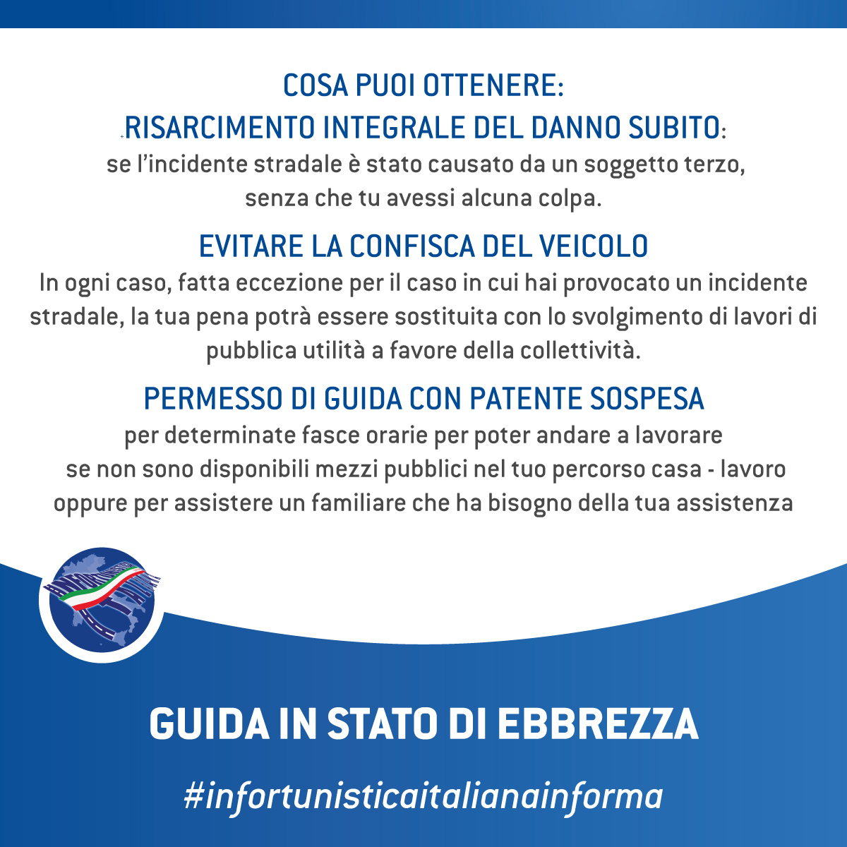 Conseguenza guida stato di ebrezza e tasso alcolemico