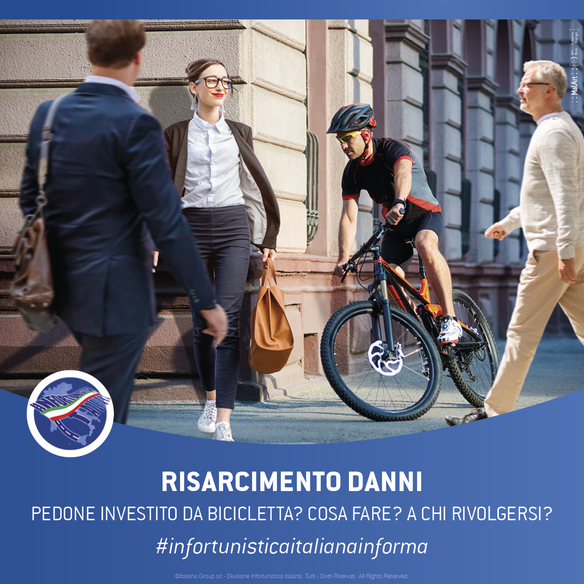Pedone investito da bicicletta