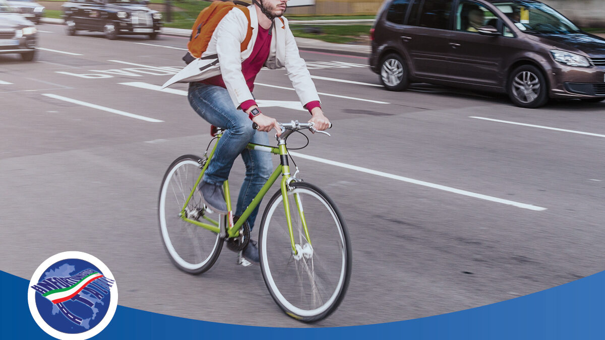infortunio in itinere in bicicletta