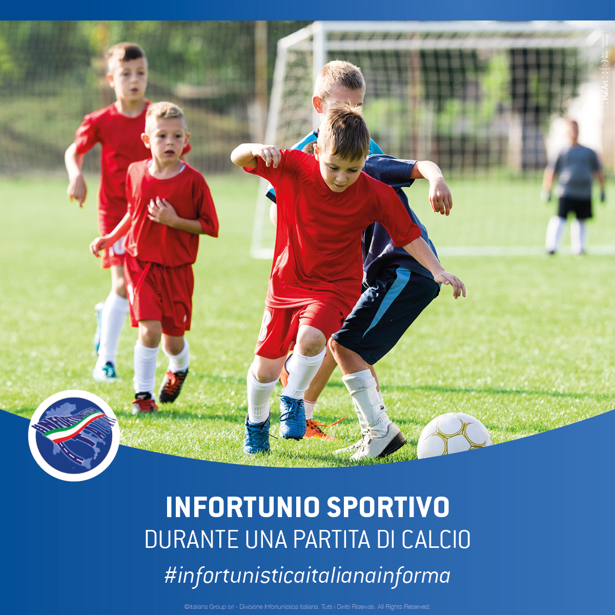 infortunio sportivo partita di calcio