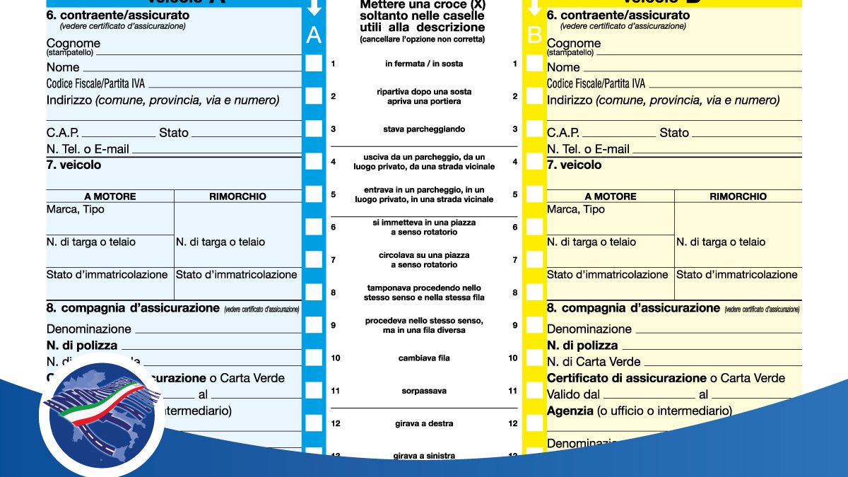 incidente stradale come compilare correttamente il cid