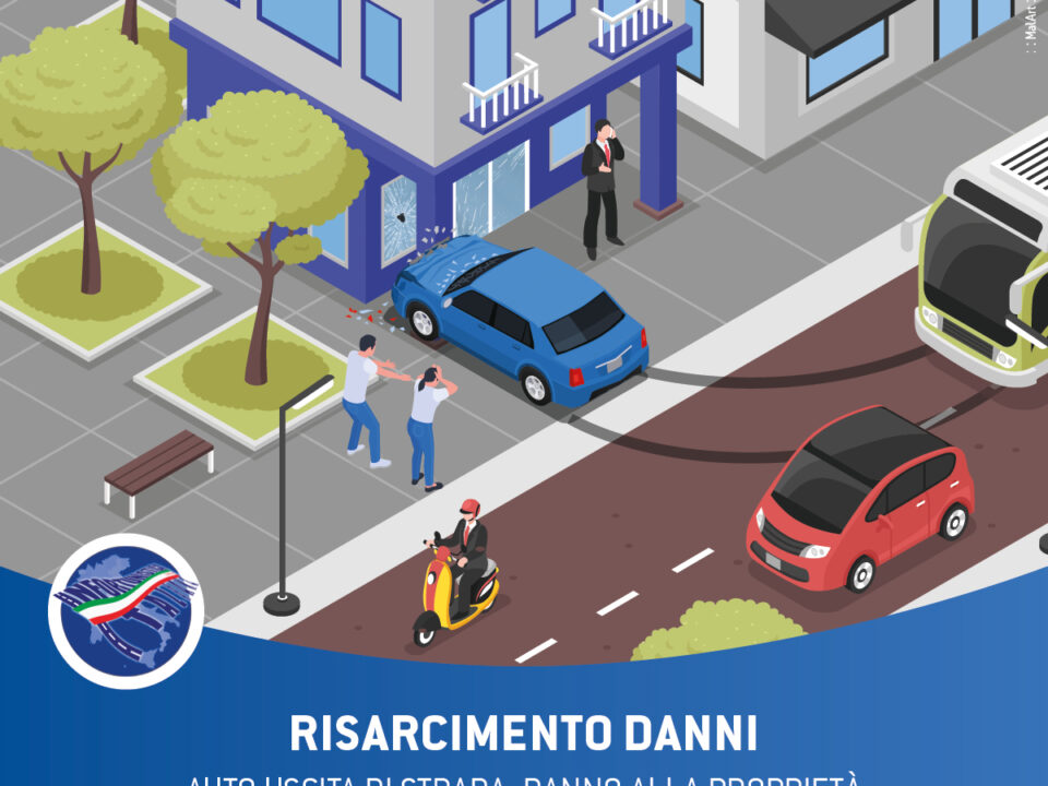 auto uscita di strada danni alla proprietà