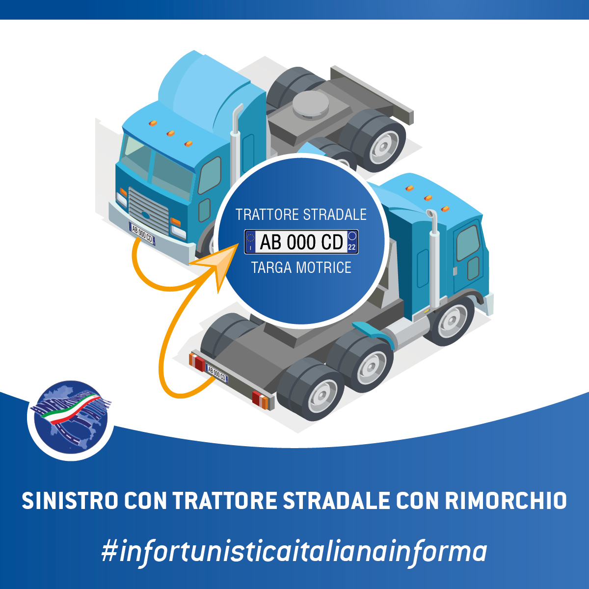 sinistro con trattore stradale con rimorchio