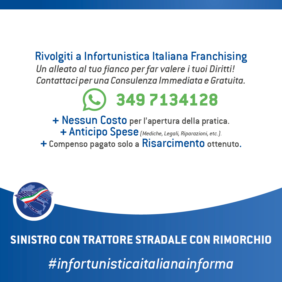 sinistro con trattore stradale con rimorchio