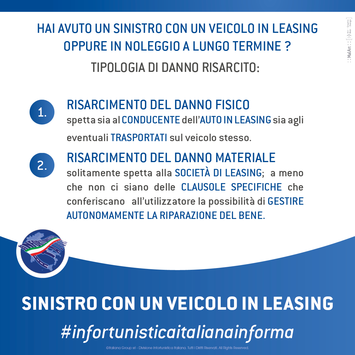 sinistro con veicolo in leasing come comportarsi risarcimento danno fisico e danno materiale