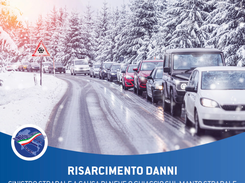 sinistro stradale a causa di neve o ghiaccio sul manto stradale